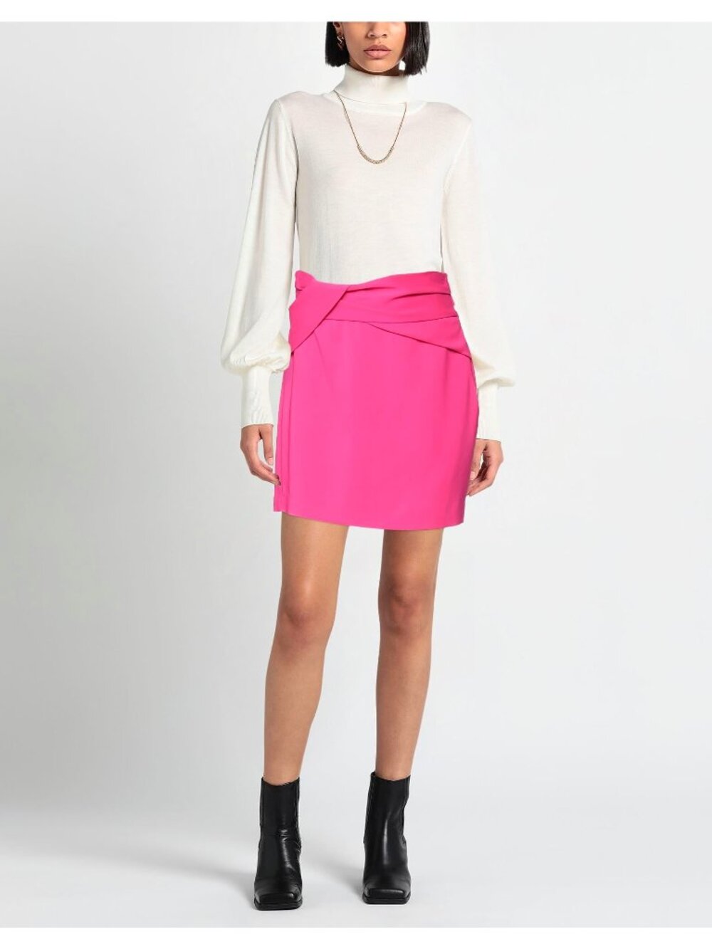 SIMONA CORSELLINI Mini Skirt Fuchsia Size 40 NWT